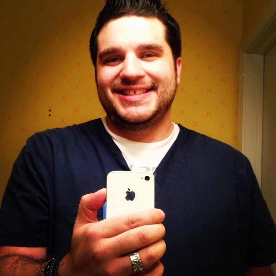 Shawn Lopp taking an early iPhone mirror photo