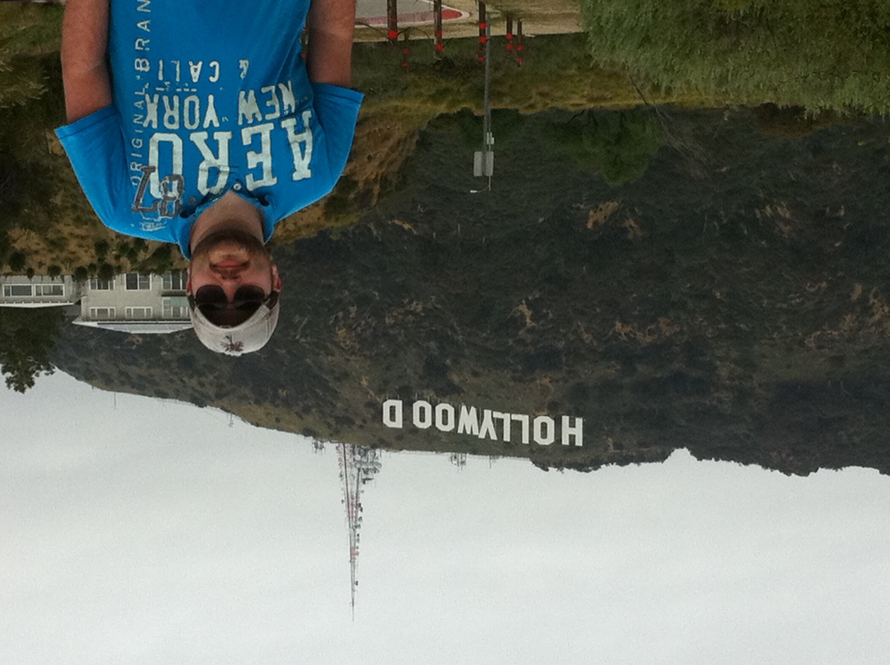 Shawn Lopp visiting the Hollywood sign
